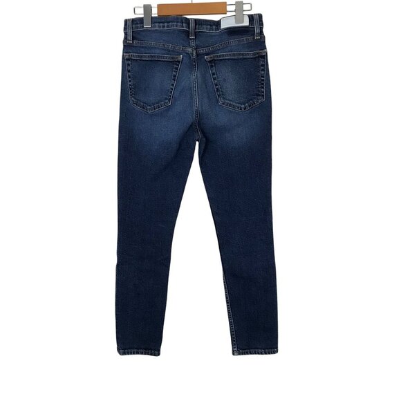 RE/DONE Originals Jean High Rise Ankle Crop 5 Pocket Button Up Size 28 - Picture 5 of 9